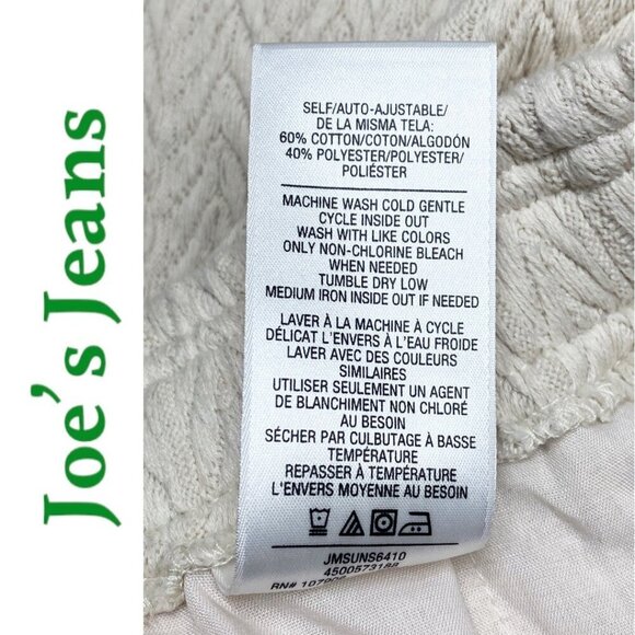 JOE'S JEANS Natural Collection Cream Ivory Knit Sweater Shorts, Men's Size XL - Picture 6 of 8